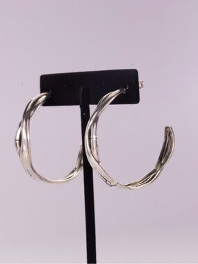 John Hardy Bamboo 1.5” Hoop Earrings Sterling Silver